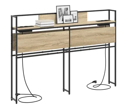 Uzglabāšanas Galvas Balsts Ar Galvas Klāju Ar Uzglabāšanu Sonomas Ozola 160 Cm Vidaxl