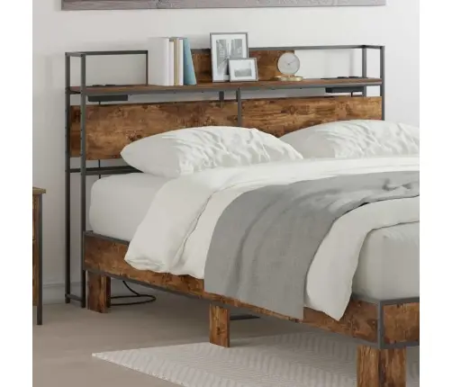 Uzglabāšanas Galvas Balsts Dūmakaina Ozolkoka 160 Cm Vidaxl