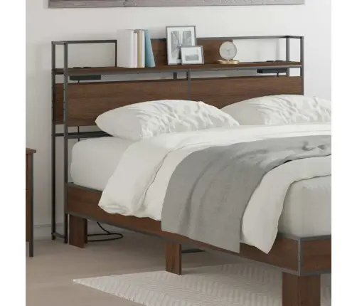 Uzglabāšanas Galvas Balsts Brūna Ozolkoka 160 Cm Vidaxl