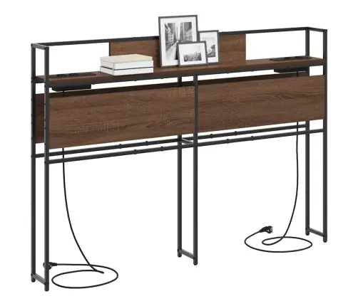 Uzglabāšanas Galvas Balsts Brūna Ozolkoka 160 Cm Vidaxl