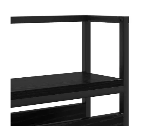 Uzglabāšanas Galvas Balsts Melns Ozols 180 Cm Inženierijas Koks Vidaxl