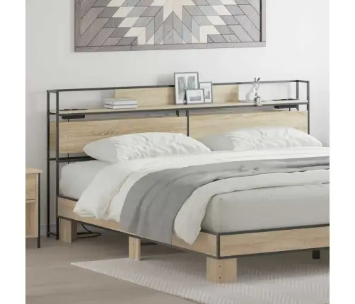 Hoiustamispeatoe Riiuliga Peaga Sonoma Tamm 180 Cm Tehispuit