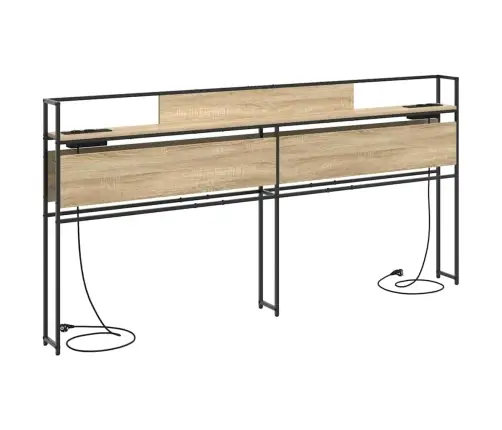 Hoiustamispeatoe Riiuliga Peaga Sonoma Tamm 180 Cm Tehispuit