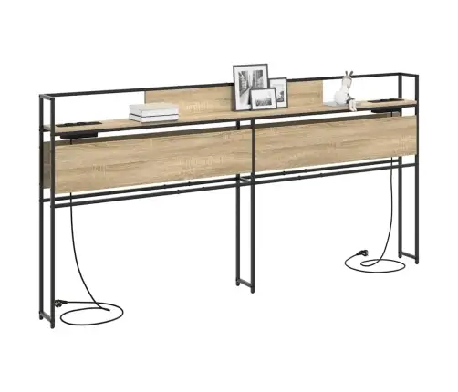 Hoiustamispeatoe Riiuliga Peaga Sonoma Tamm 180 Cm Tehispuit