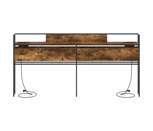 Uzglabāšanas Galvas Balsts Dūmakaina Ozolkoka 180 Cm Vidaxl