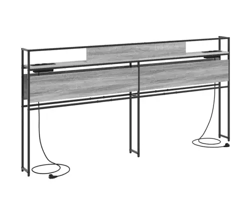 Uzglabāšanas Galvas Balsts Pelēka Sonomas Ozola 180 Cm Vidaxl