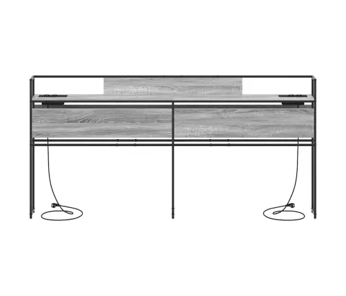 Uzglabāšanas Galvas Balsts Pelēka Sonomas Ozola 180 Cm Vidaxl