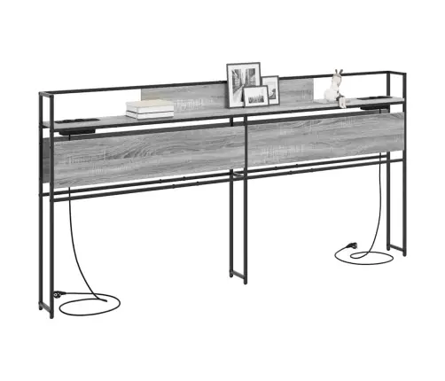 Uzglabāšanas Galvas Balsts Pelēka Sonomas Ozola 180 Cm Vidaxl