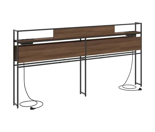 Uzglabāšanas Galvas Balsts Brūna Ozolkoka 180 Cm Vidaxl