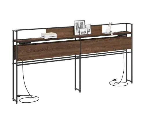 Uzglabāšanas Galvas Balsts Brūna Ozolkoka 180 Cm Vidaxl