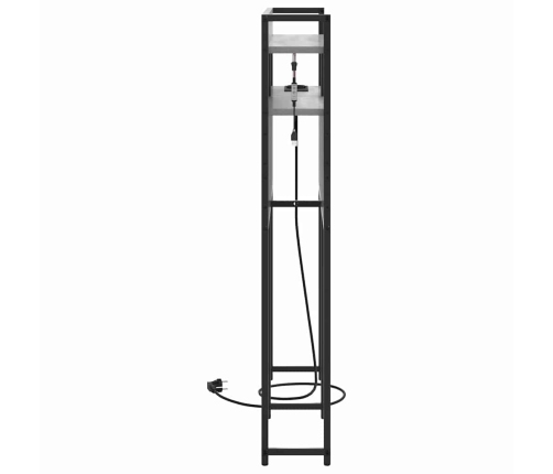 Peats Led -Ribatuledega Riiuliga Hall Sonoma 75 Cm Tehispuit