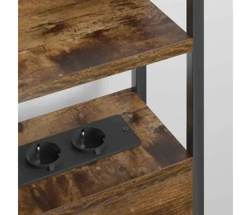 Uzglabāšanas Galvas Balsts Dūmu Ozols 90 Cm Inženierijas Koks Vidaxl