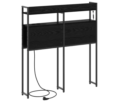 Peats Led -Ribatuledega Riiuliga Must Tamm 100 Cm Tehispuit Peats Led -Ribatuledega Riiuliga Must Tamm 100 Cm Tehispuit