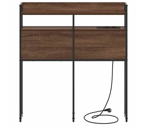 Peats Riiuliga Peaga Ladustamisega Pruun Tamm 100 Cm Tehispuit