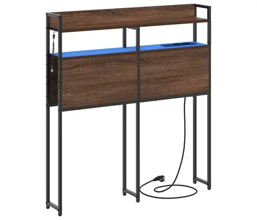 Peats Riiuliga Peaga Ladustamisega Pruun Tamm 100 Cm Tehispuit