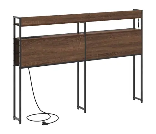 Uzglabāšanas Galvas Balsts Brūns Ozols 120 Cm Inženierijas Koks Vidaxl