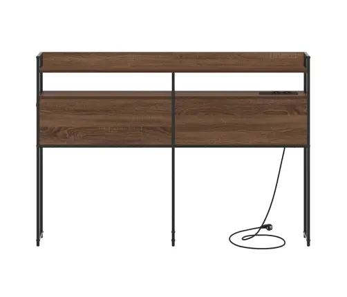 Uzglabāšanas Galvas Balsts Brūns Ozols 120 Cm Inženierijas Koks Vidaxl