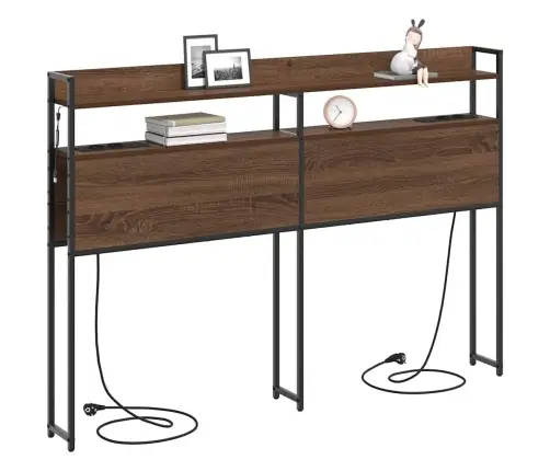 Uzglabāšanas Galvas Balsts Brūns Ozols 120 Cm Inženierijas Koks Vidaxl