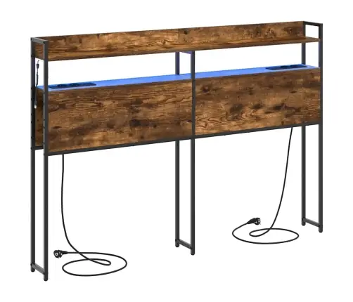 Hoiustamispeatoe Riiuliga Suitsutatud Tamm 135 Cm Tehispuit