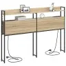 Peats Led -Ribatuledega Riiuliga Sonoma Tamm 140 Cm Tehispuit