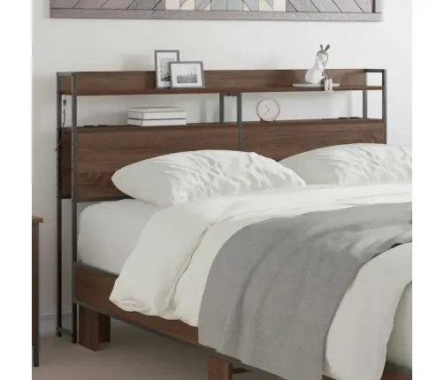 Galvūgalis Su Lentyna Ruda Ąžuolo 140 Cm Apdirbta Mediena