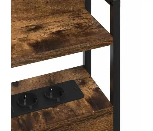 Uzglabāšanas Galvas Balsts Dūmu Ozols 150 Cm Inženierijas Koks Vidaxl