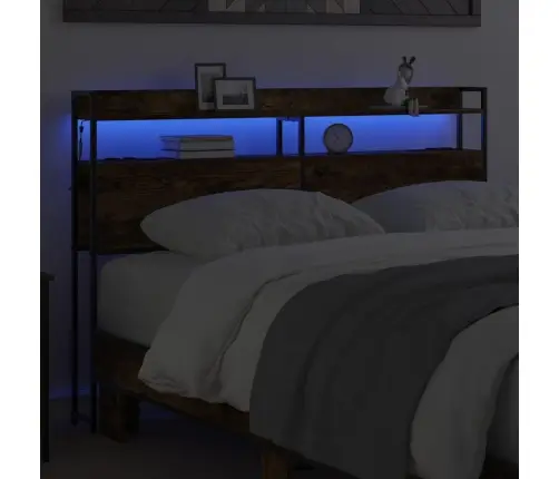 Uzglabāšanas Galvas Balsts Dūmu Ozols 150 Cm Inženierijas Koks Vidaxl