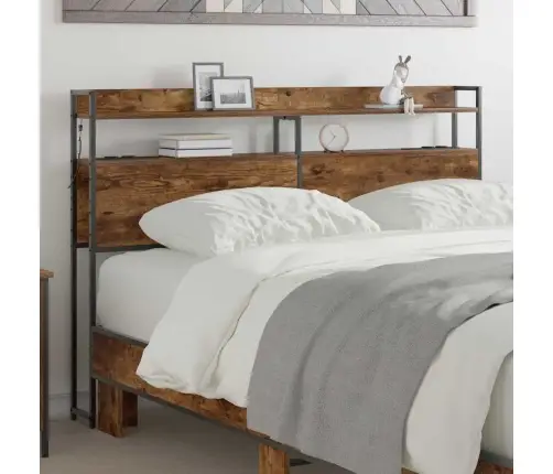 Uzglabāšanas Galvas Balsts Dūmu Ozols 150 Cm Inženierijas Koks Vidaxl