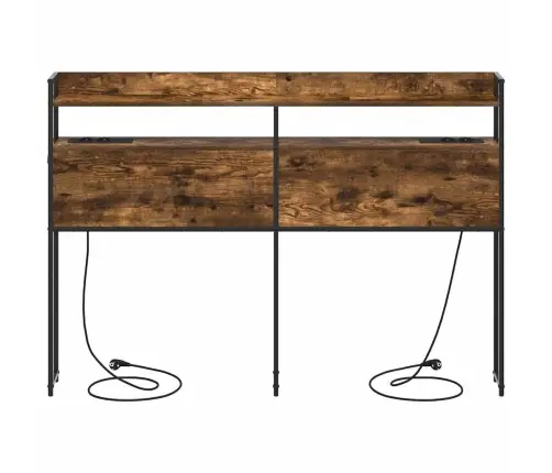 Uzglabāšanas Galvas Balsts Dūmakaina Ozolkoka 160 Cm Vidaxl