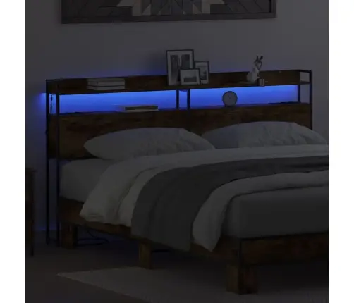 Uzglabāšanas Galvas Balsts Dūmakaina Ozolkoka 180 Cm Vidaxl