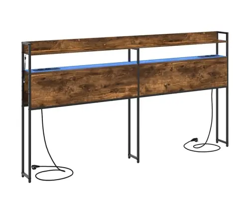 Uzglabāšanas Galvas Balsts Dūmakaina Ozolkoka 180 Cm Vidaxl