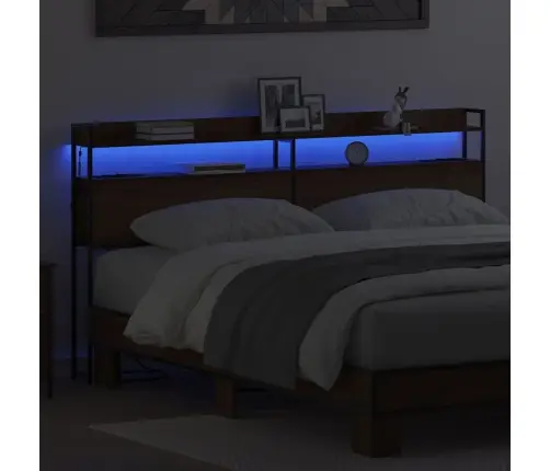 Uzglabāšanas Galvas Balsts Brūna Ozolkoka 180 Cm Vidaxl