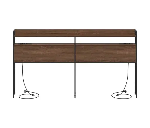 Uzglabāšanas Galvas Balsts Brūna Ozolkoka 180 Cm Vidaxl