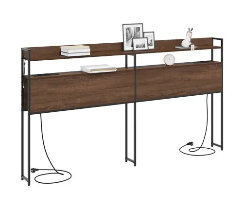 Uzglabāšanas Galvas Balsts Brūna Ozolkoka 180 Cm Vidaxl