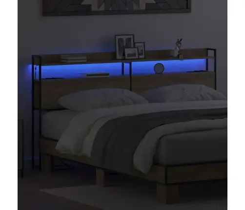 Uzglabāšanas Galvas Balsts Sonomas Ozola 200 Cm Vidaxl Uzglabāšanas Galvas Balsts Sonomas Ozola 200 Cm Vidaxl