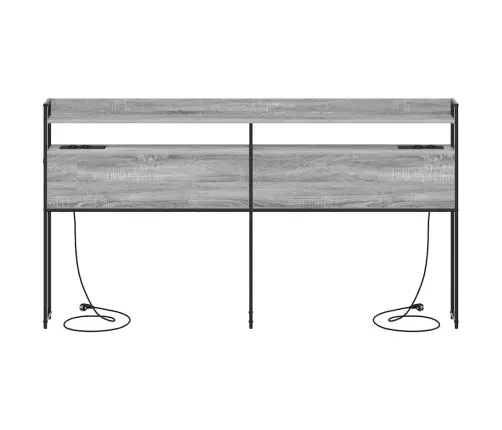 Galvūgalis Pilka Sonoma Ąžuolo 200 Cm Apdirbta Mediena