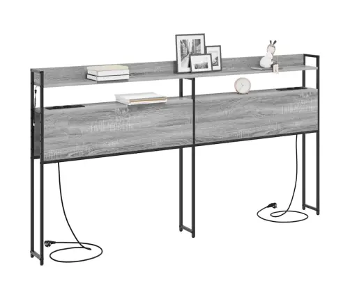 Galvūgalis Pilka Sonoma Ąžuolo 200 Cm Apdirbta Mediena