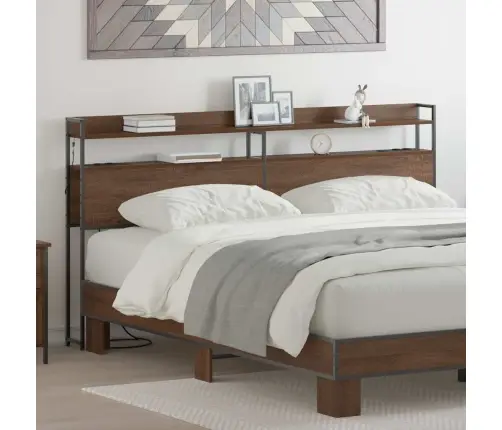 Uzglabāšanas Galvas Balsts Brūna Ozolkoka 200 Cm Vidaxl