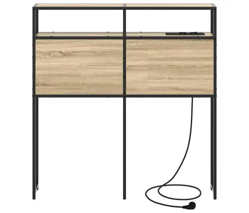 Uzglabāšanas Galvas Balsts Ar Galvas Klāju Ar Uzglabāšanu Sonomas Ozola 80 Cm Vidaxl