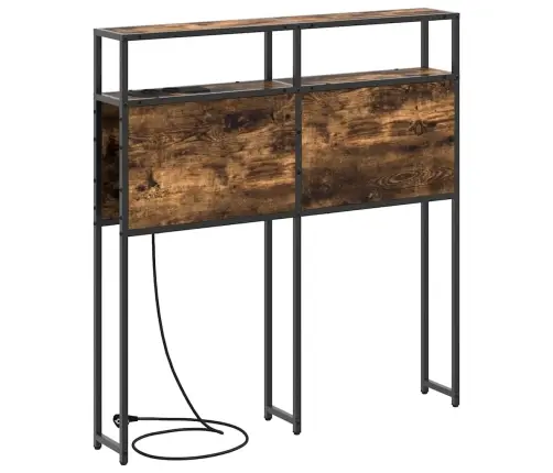 Hoiustamispeatoe Riiuliga Suitsutatud Tamm 90 Cm Tehispuit Hoiustamispeatoe Riiuliga Suitsutatud Tamm 90 Cm Tehispuit