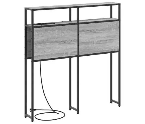 Uzglabāšanas Galvas Balsts Pelēka Sonomas Ozola 90 Cm Vidaxl