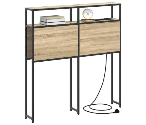 Uzglabāšanas Galvas Balsts Ar Galvas Klāju Ar Uzglabāšanu Sonoma Ozols 100 Cm Vidaxl