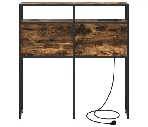 Hoiustamispeatoe Riiuliga Suitsutatud Tamm 100 Cm Tehispuit