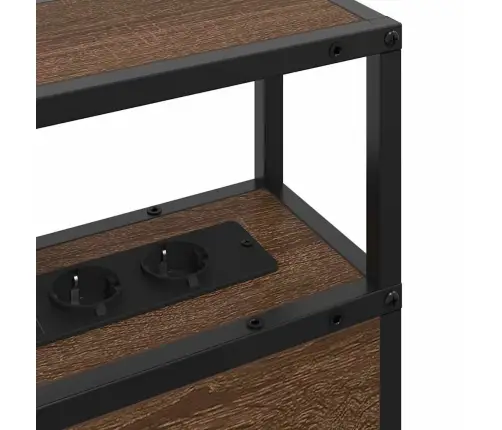 Uzglabāšanas Galvas Balsts Brūna Ozolkoka 120 Cm Vidaxl