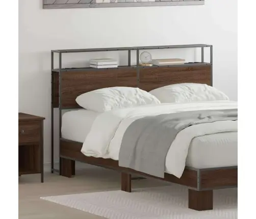 Uzglabāšanas Galvas Balsts Brūna Ozolkoka 120 Cm Vidaxl