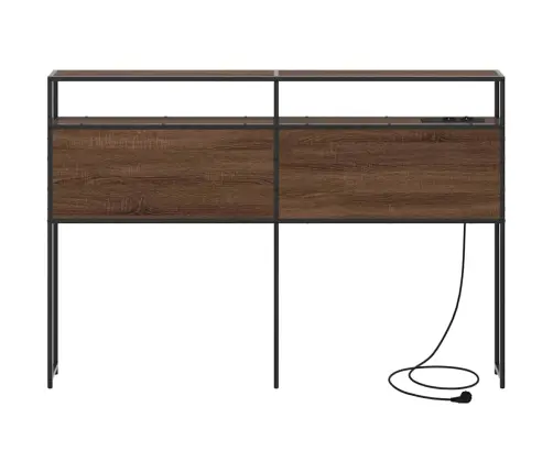 Uzglabāšanas Galvas Balsts Brūna Ozolkoka 120 Cm Vidaxl