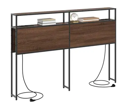 Uzglabāšanas Galvas Balsts Brūna Ozolkoka 120 Cm Vidaxl