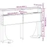 Uzglabāšanas Galvas Balsts Brūna Ozolkoka 120 Cm Vidaxl