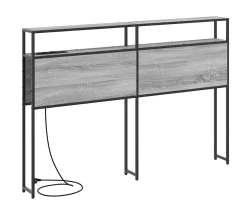 Uzglabāšanas Galvas Balsts Ar Galvas Klāju Ar Uzglabāšanu Pelēks Sonoma 135 Cm Vidaxl