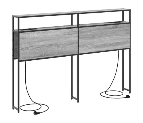 Uzglabāšanas Galvas Balsts Ar Galvas Klāju Ar Uzglabāšanu Pelēks Sonoma 135 Cm Vidaxl